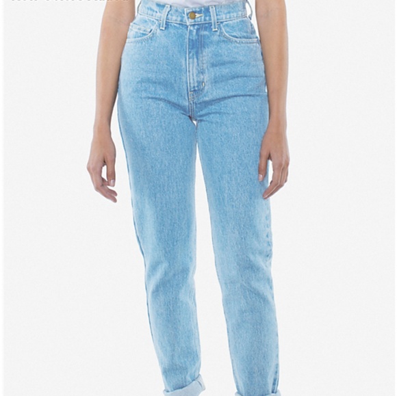 American Apparel Denim - American Apparel Light Wash Mom Jeans